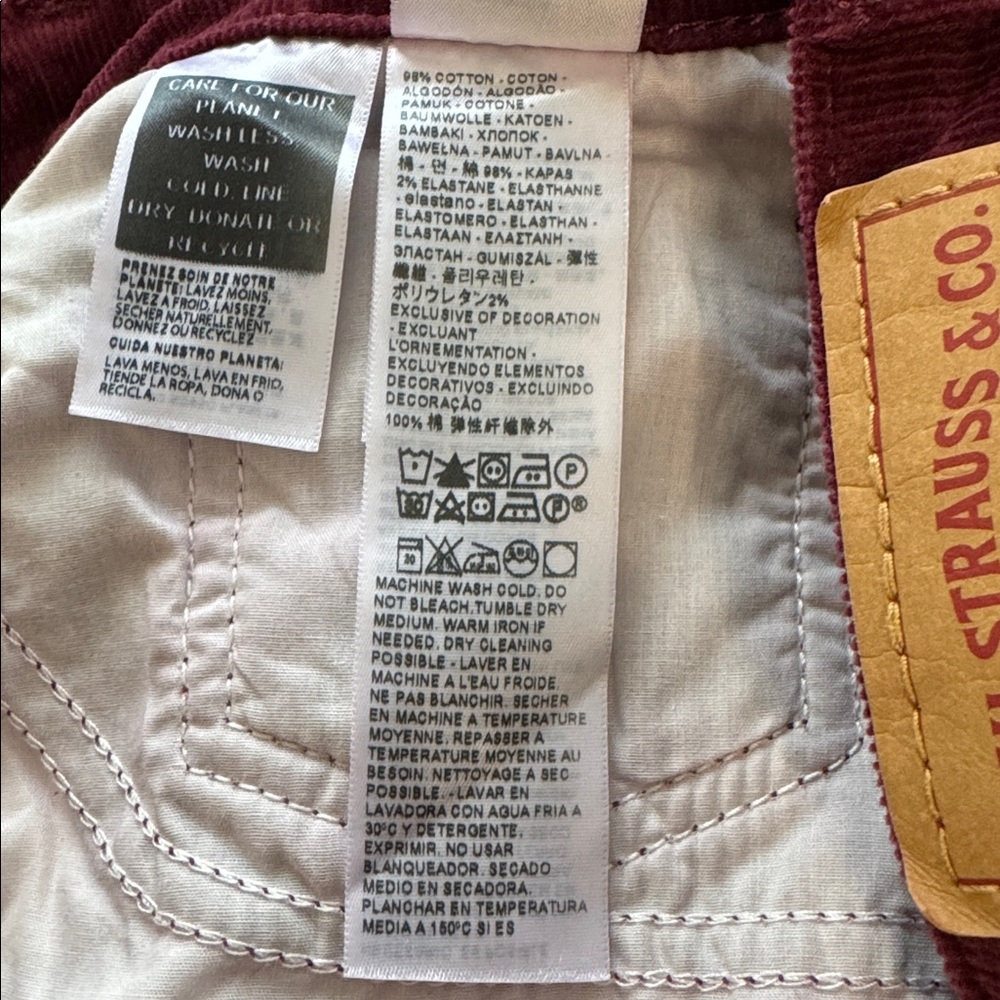 Levi's Women's Boot Cut Jeans - Deep Red - Picture 5 of 5